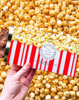 Movie Night Caramel Popcorn Milk Chocolate Bar by Alicja Confections.