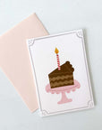 slice of cake happy birthday greeting card
