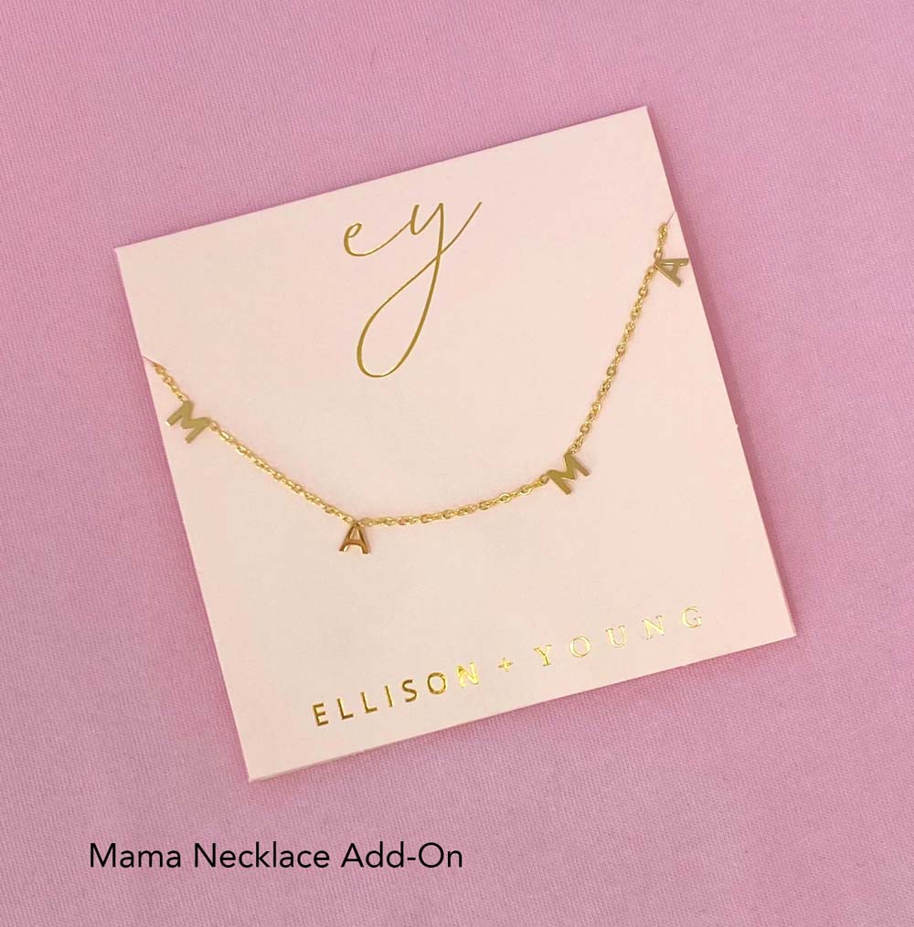mama necklace 14K gold add-on