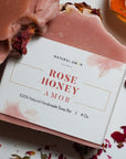 natural amor rose honey handmade soap bar