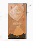 Ritual Chocolate S'mores Bar chocolate packaging with on a marble surface.