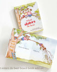 what sisters do best board book by Laura Numeroff. Perfect for sibling gifts.