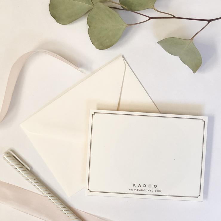 kadoo complimentary handwritten notecards.