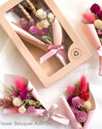 Dry flower bouquet arrangement. Perfect add-on to elevate any gift box.