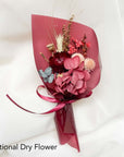 dry flower bouquet in red color