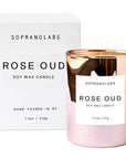 sopranolabs rose oud soy wax candle hand poured in new york