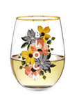 twine bloom wine glass with gold rim. perfect gifts for wedding and new couple.
