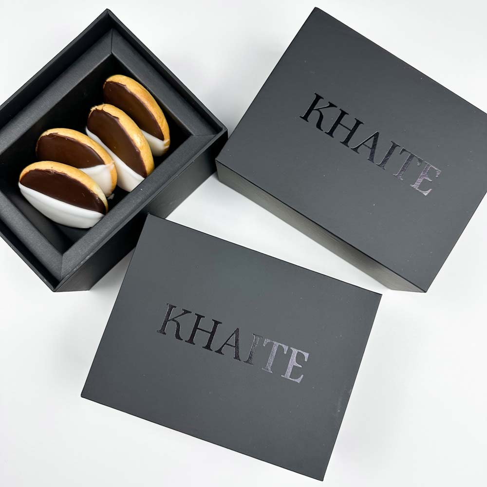 Khaite Black Gift box with Zabar Black and White Cookies