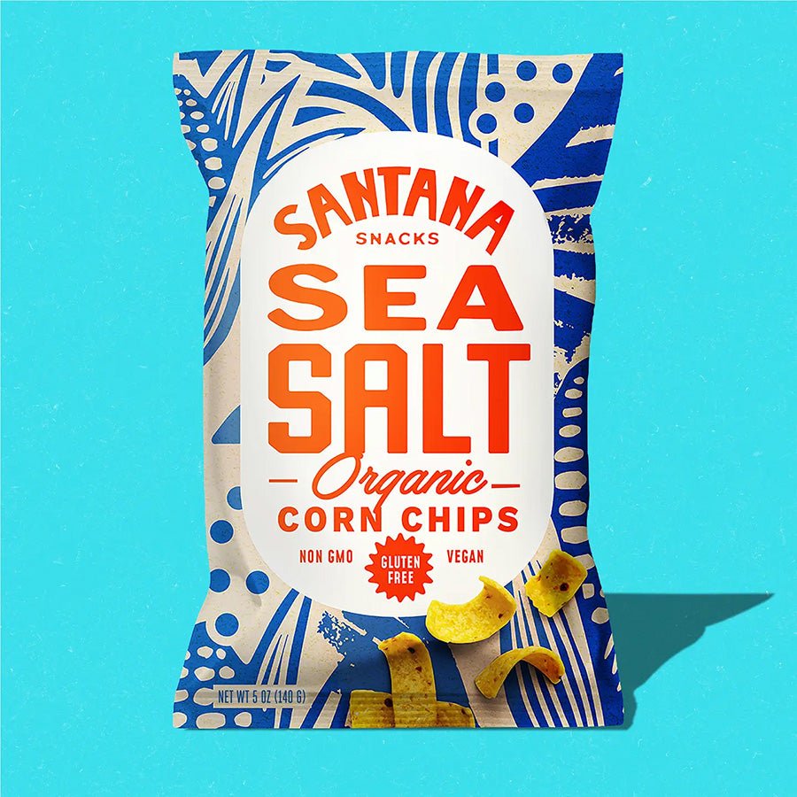 Sea Salt Organic Corn Chips by Santana Snacks.