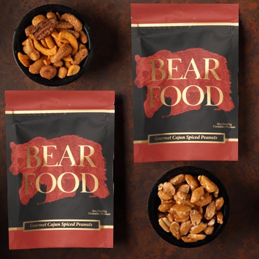 bear food cajun spiced gourmet peanuts.