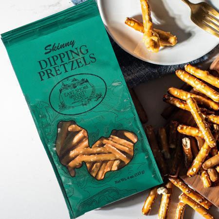 east shore skinny dipping stick pretzels.