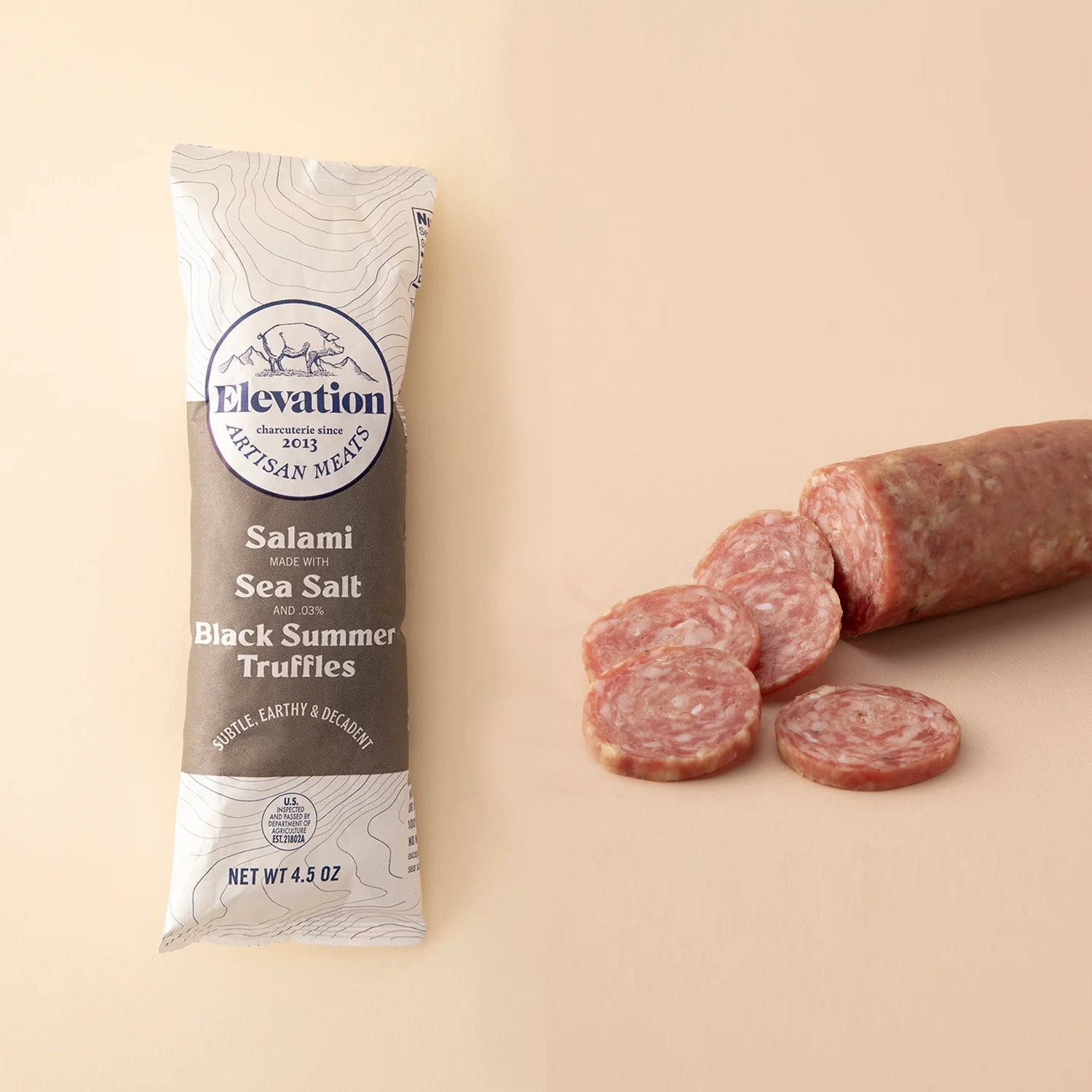 elevation salami sea salt and black summer truffles