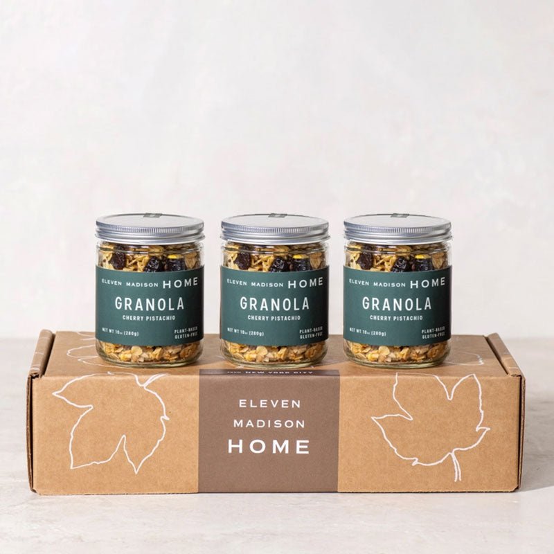 eleven madison home pistachio cherry holiday granola.