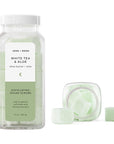 joon moon white tea and aloe exfoliating sugar scrubs in green color