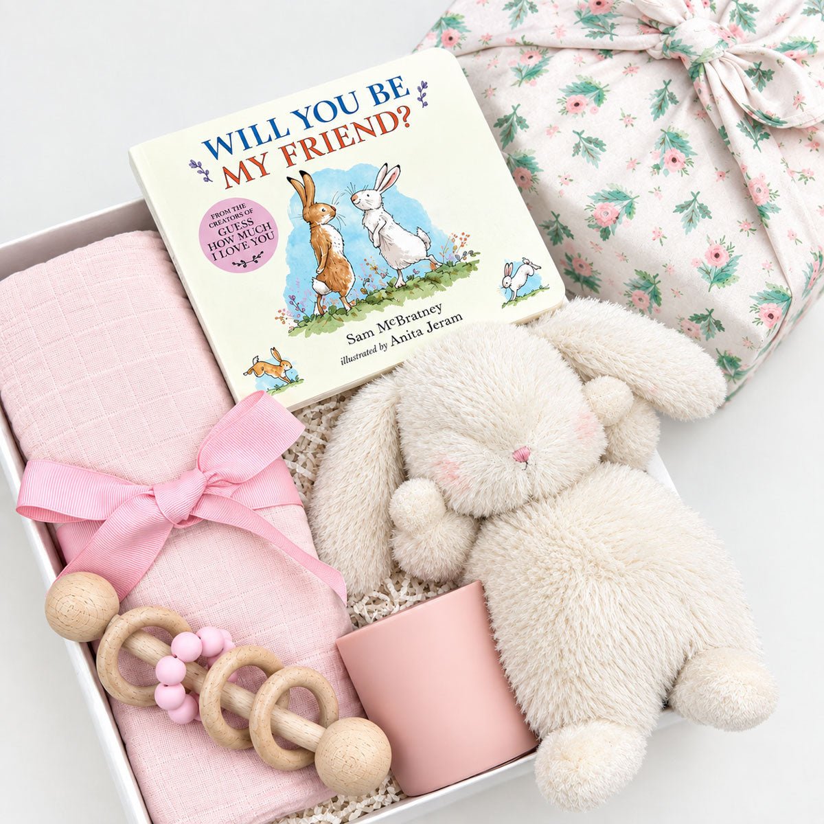 Curated Baby Girl Bunny Friend Gift Box - KADOO