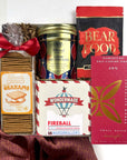 kadoo s'mores holiday curated gift box with grahams crackers, marshmallows, hot chocolate, chocolate, peanuts and more