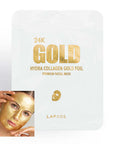 Lapcos 24K Gold Hydro Collagen Gold Foil Premium Face Mask in White packaging