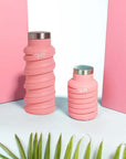 quo bottle collapsible water bottle in pink 20 Oz