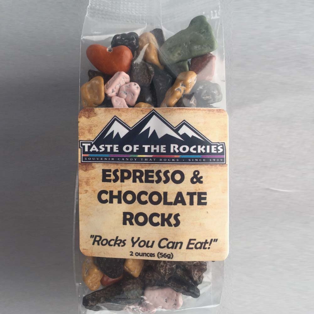 taste of the rockies espresso &amp; chocolate rocks. Rocks you can eat.
