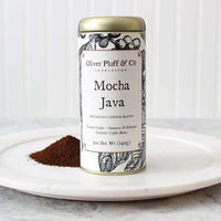 Oliver Pluff & Co Mocha Java Coffee. Breakfast coffee blend from Sumatra & Ethiopian.