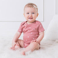 organic onesie in dusty rose by colored organic.
