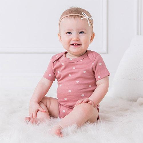 organic onesie in dusty rose by colored organic.