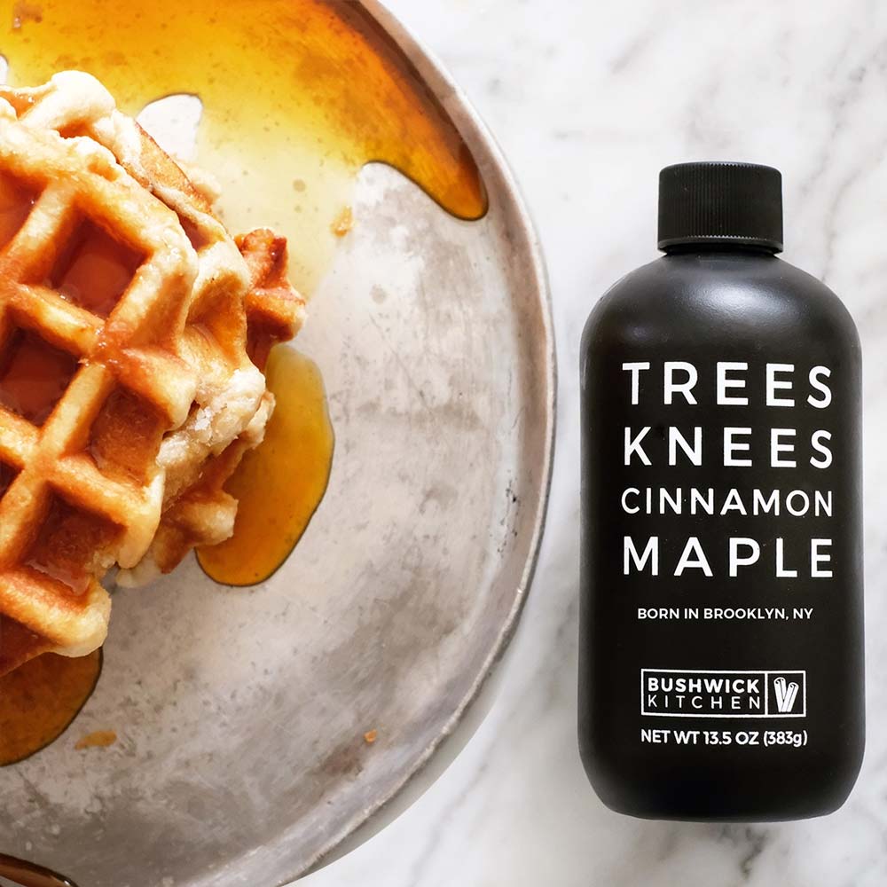 Bushwick Kitchen Trees Knees Cinnamon Maple Syrup. Made in Brooklyn.
