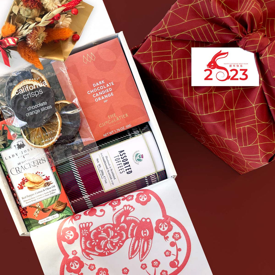 KADOO Chinese New Year Gift box. Year of the rabbit. Send fortune, prosperity and health with this unique gifts.