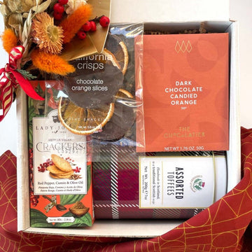 KADOO Chinese New Year Gift box filled with orange chocolate, cracker, toffees and more.