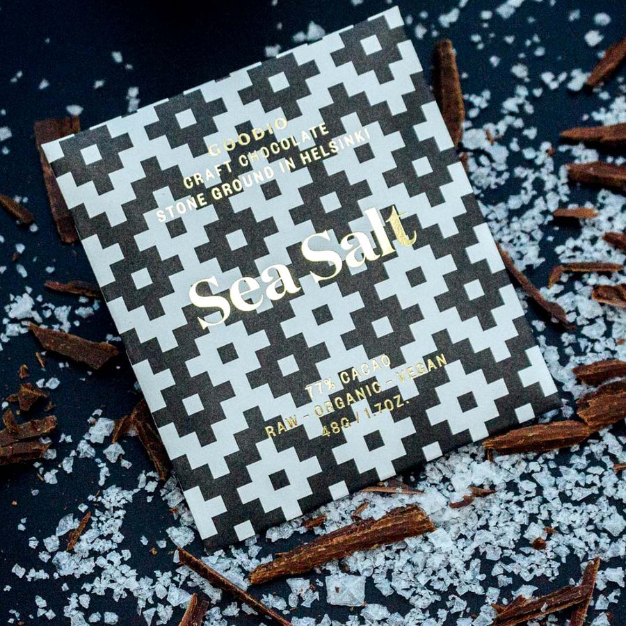 goodio raw organic sea salt crafted chocolate