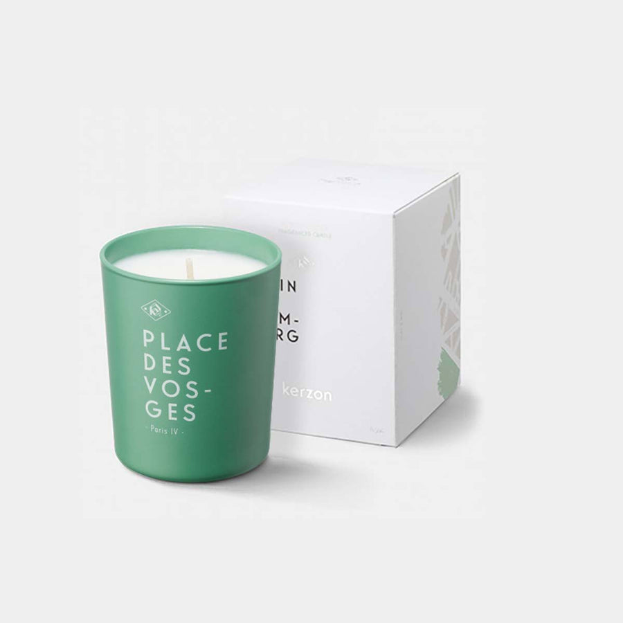 Paris kerzon candle gift box: saint germain des pres For birthday, bridesmaid, wedding anniversary. Wrapped in furoshiki fabric.