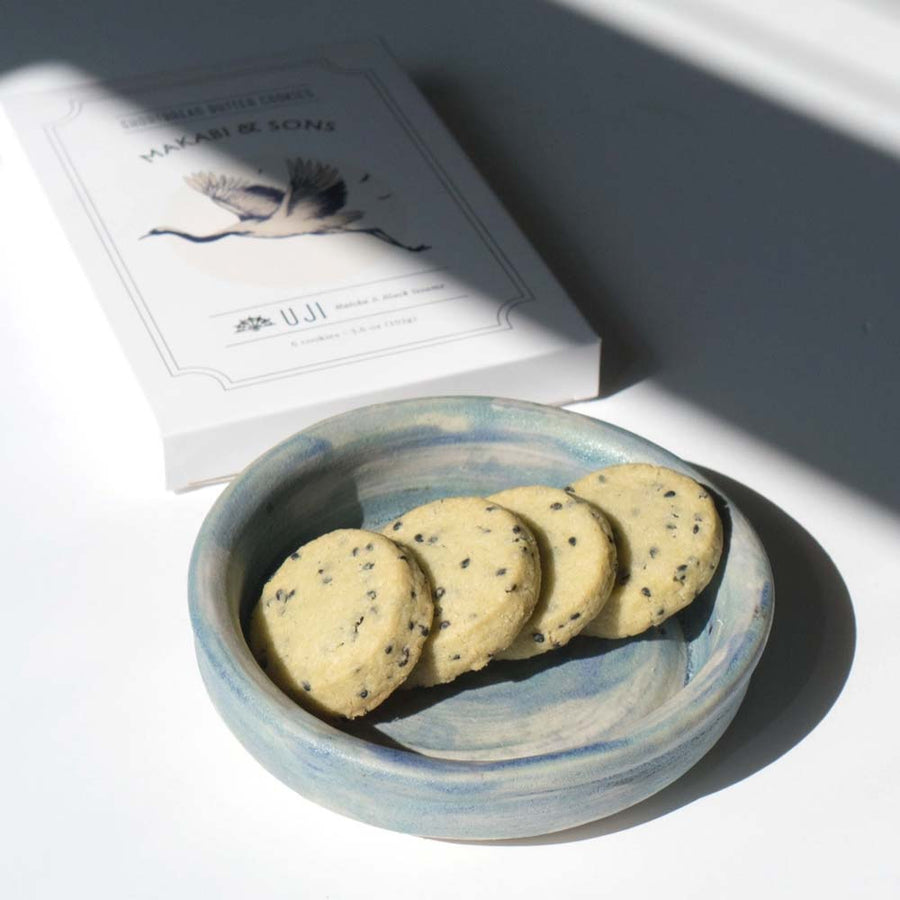 makabi and son Matcha Toasted Black Sesame Cookies - Uji shortbread 