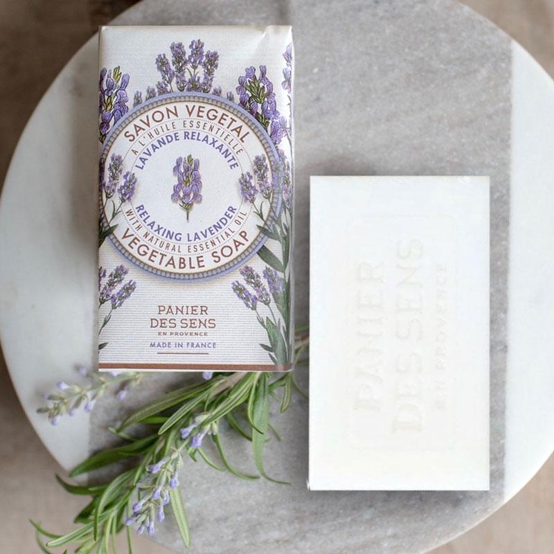 panier des sens relaxing lavender soap. made in france.