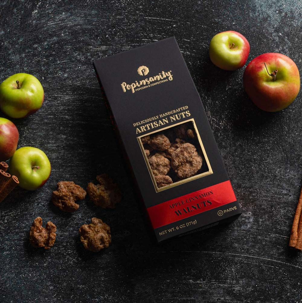 popinsanity handcrafted artisan apple cinnamon walnuts.