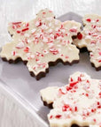 saxon chocolate peppermint bark in belgian chocolate