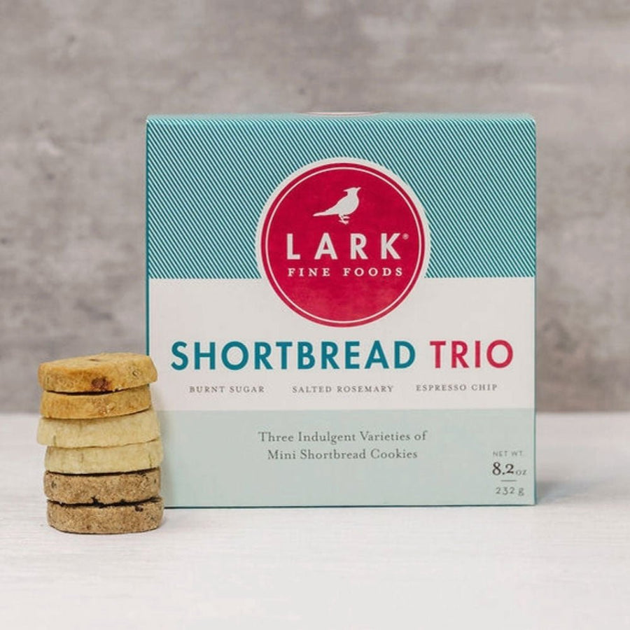 Shortbread Trio: Burnt sugar, Salted Rosemary, Espresso chip by Lark Fine Foods.