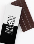 Thomas keller armando mani K+M extravirgin dark milk chocolate Ecuador.
