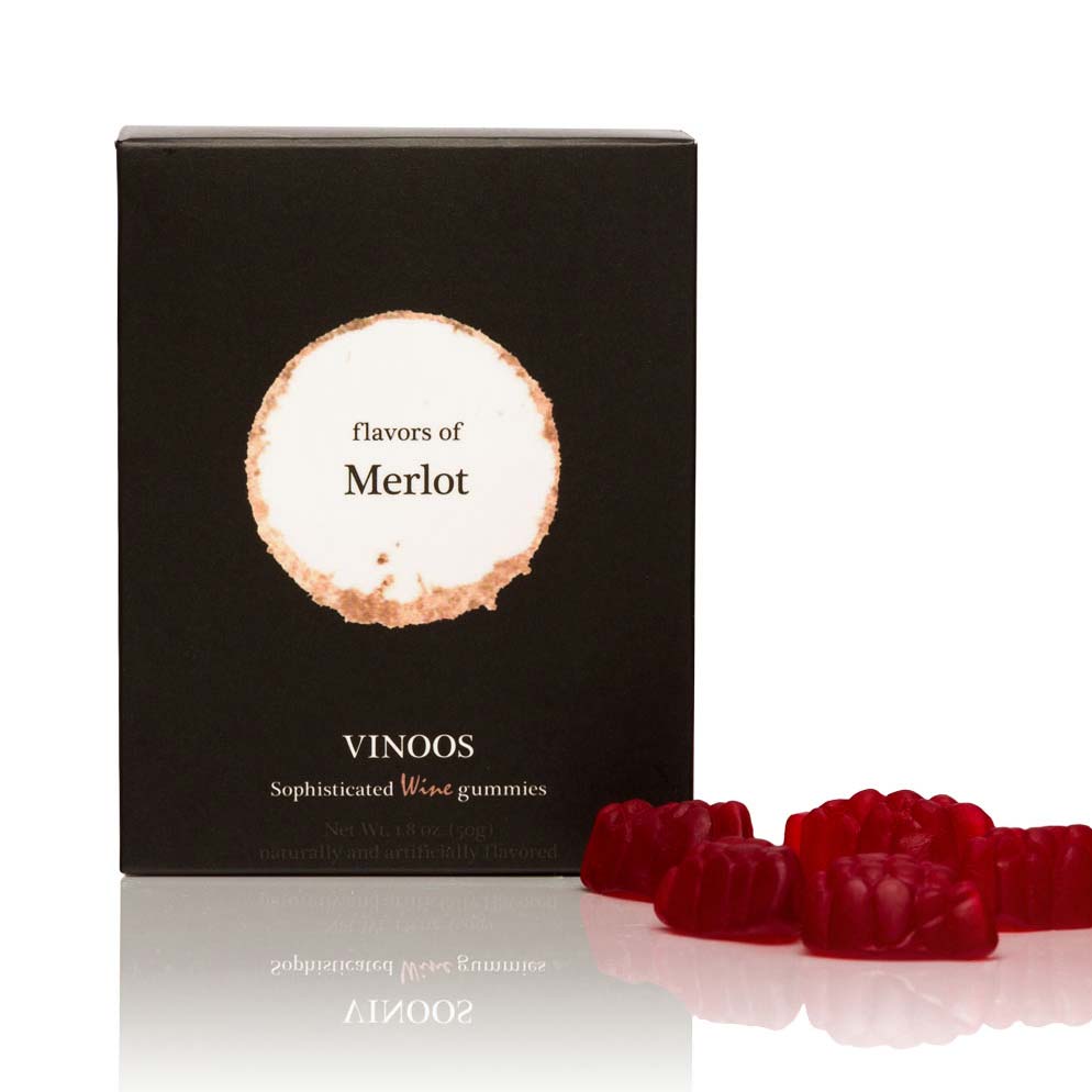 flavors of merlot. sophisticated wine gummies by vinoos.